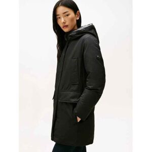 Tommy Hilfiger pour femme. WW0WW46533 Parka matelassée avec capuche contrastée noir (S), Casuel, Nylon, Manche longue - Publicité Tommy Hilfiger pour femme. WW0WW46533 Parka matelassée avec capuche contrastée noir (S), Casuel, Nylon, Manche longue - Publicité