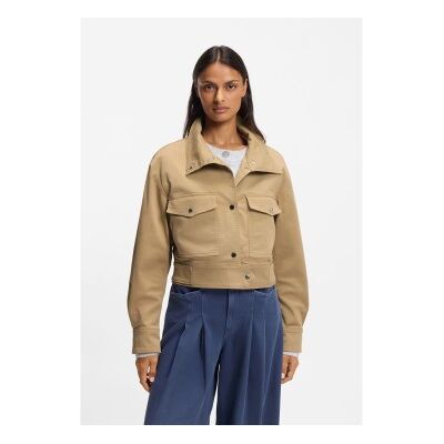 Boss pour femme. 50552271 Veste Jacelia beige (S), Casuel, Coton - Publicité Boss pour femme. 50552271 Veste Jacelia beige (S), Casuel, Coton - Publicité