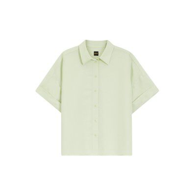 Boss pour femme. 50559261 Chemise verte Bisenas (36), Casuel, Lin, Manche courte - Publicité Boss pour femme. 50559261 Chemise verte Bisenas (36), Casuel, Lin, Manche courte - Publicité