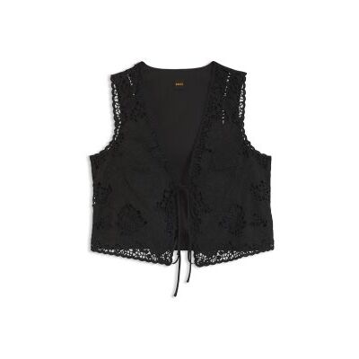 Boss pour femme. 50556743 Gilet brodé noir (34), Casuel - Publicité Boss pour femme. 50556743 Gilet brodé noir (34), Casuel - Publicité