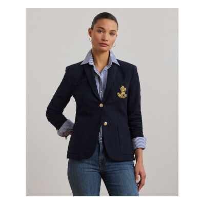 Lauren Ralph Lauren pour femme. 200797305005 Blazer Bullion Jacquard marine (XS), Casuel, Coton - Publicité Lauren Ralph Lauren pour femme. 200797305005 Blazer Bullion Jacquard marine (XS), Casuel, Coton - Publicité