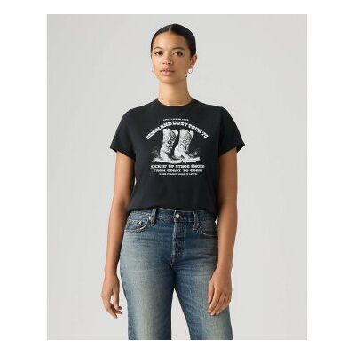 Levi's pour femme. 005GV-0084 T-shirt T2 Perfect noir (M), Casuel, Coton, Manche courte - Publicité Levi's pour femme. 005GV-0084 T-shirt T2 Perfect noir (M), Casuel, Coton, Manche courte - Publicité