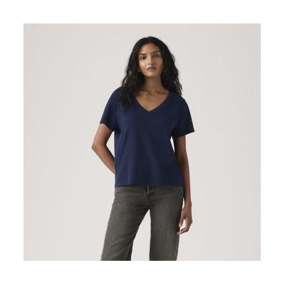 Levi's pour femme. 005J6-0016 T-shirt à col en V marine préféré (XS), Casuel, Coton, Manche courte - Publicité Levi's pour femme. 005J6-0016 T-shirt à col en V marine préféré (XS), Casuel, Coton, Manche courte - Publicité