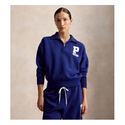 Polo Ralph Lauren pour femme. 211B17801002 Sweat-shirt en molleton avec logo « P » bleu marine (XS), Casuel, Coton - Publicité Polo Ralph Lauren pour femme. 211B17801002 Sweat-shirt en molleton avec logo « P » bleu marine (XS), Casuel, Coton - Publicité