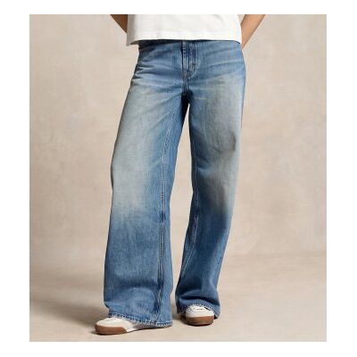 Polo Ralph Lauren pour femme. 211B17121001 Jeans bleu à jambe large et coupe décontractée (29/32), Casuel, Coton, Denim - Publicité Polo Ralph Lauren pour femme. 211B17121001 Jeans bleu à jambe large et coupe décontractée (29/32), Casuel, Coton, Denim - Publicité