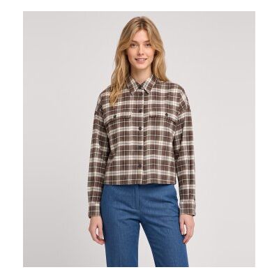 Weekend Max Mara pour femme. 2625196012650 Chemise Berlina marron (36), Casuel, Laine, Manche longue - Publicité Weekend Max Mara pour femme. 2625196012650 Chemise Berlina marron (36), Casuel, Laine, Manche longue - Publicité