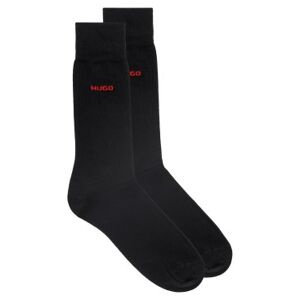 HUGO pour homme. 50468099 Lot de 2 paires de chaussettes longues noires (39-42), Homewear, Coton - Publicité