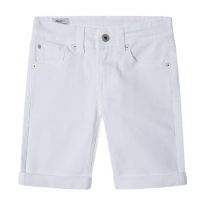 Pepe Jeans pour garçon. PB800791TA8 Bermuda Slim blanc (16años= 176cm), Casuel, Coton, mode enfantine - Publicité Pepe Jeans pour garçon. PB800791TA8 Bermuda Slim blanc (16años= 176cm), Casuel, Coton, mode enfantine - Publicité