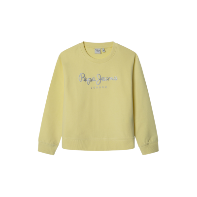 Pepe Jeans pour fille. PG581338 Sweat-shirt Hana jaune (10años= 140cm), Casuel, Coton, mode enfantine - Publicité Pepe Jeans pour fille. PG581338 Sweat-shirt Hana jaune (10años= 140cm), Casuel, Coton, mode enfantine - Publicité