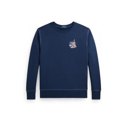 Polo Ralph Lauren pour garçon. 322964442001 Sweat-shirt imprimé marine (4años= 109/116cm), Coton, Polister recyclé, Durable, mode enfantine - Publicité Polo Ralph Lauren pour garçon. 322964442001 Sweat-shirt imprimé marine (4años= 109/116cm), Coton, Polister recyclé, Durable, mode enfantine - Publicité