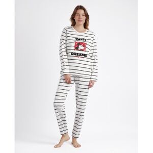 Disney pour femme. 60549-0-000004 Pyjama manches longues rayé Sweet Dreams blanc (L), Homewear, Coton, Manche longue - Publicité