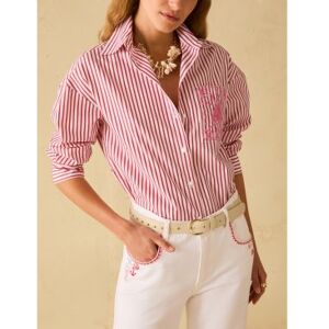 PennyBlack pour femme. 2611111313200 Chemise Pbbricetta blanche, rouge (42), Casuel, Coton, Manche longue - Publicité PennyBlack pour femme. 2611111313200 Chemise Pbbricetta blanche, rouge (42), Casuel, Coton, Manche longue - Publicité
