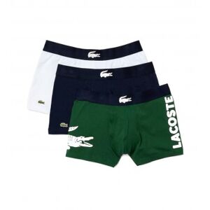 Lacoste pour homme. 5H1803_P52 Lot de 3 boxers 5H1803 vert, marine, blanc (S), Casuel, Coton - Publicité