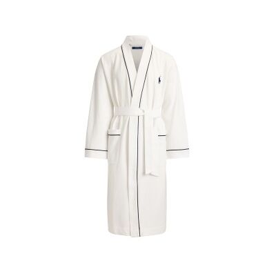 Polo Ralph Lauren pour homme. 714899677009 Robe en tricot mélange de coton blanc (S-M), Homewear - Publicité Polo Ralph Lauren pour homme. 714899677009 Robe en tricot mélange de coton blanc (S-M), Homewear - Publicité