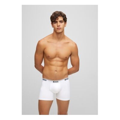 Boss pour homme. 50475282 Pack 3 Boxers 3P Power blanc (S), Homewear, Coton - Publicité Boss pour homme. 50475282 Pack 3 Boxers 3P Power blanc (S), Homewear, Coton - Publicité