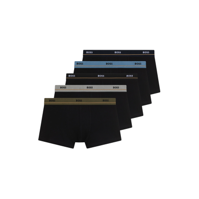 Boss pour homme. 50531660 Set 5 Boxers 5P Essential noir (L), Homewear, Coton - Publicité Boss pour homme. 50531660 Set 5 Boxers 5P Essential noir (L), Homewear, Coton - Publicité