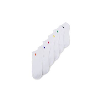 Polo Ralph Lauren pour homme. 449799739002 Lot de 6 paires de chaussettes basses blanches rembourrées (OSFA), Homewear, Coton - Publicité Polo Ralph Lauren pour homme. 449799739002 Lot de 6 paires de chaussettes basses blanches rembourrées (OSFA), Homewear, Coton - Publicité