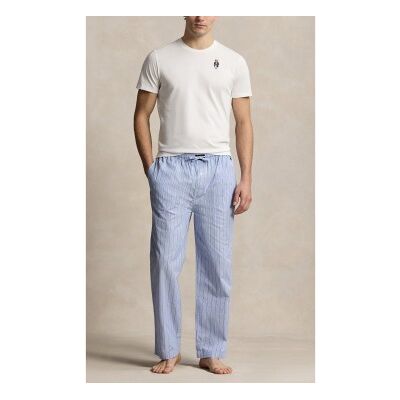 Polo Ralph Lauren pour homme. 714931645009 Pyjama en coton avec l'ours Polo Bear blanc, bleu (L), Homewear, Manche courte - Publicité Polo Ralph Lauren pour homme. 714931645009 Pyjama en coton avec l'ours Polo Bear blanc, bleu (L), Homewear, Manche courte - Publicité