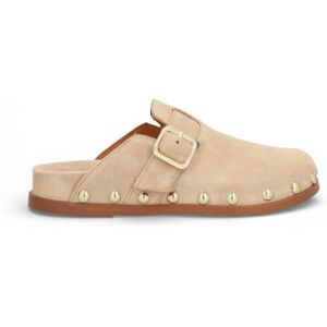 Alpe pour femme. 539511 Sabots en cuir beige Alive (38), Plat, Aucun, Casuel - Publicité Alpe pour femme. 539511 Sabots en cuir beige Alive (38), Plat, Aucun, Casuel - Publicité