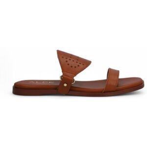 Alpe pour femme. 546708 Sandales en cuir Sheila marron (38), Plat, Aucun, Casuel - Publicité Alpe pour femme. 546708 Sandales en cuir Sheila marron (38), Plat, Aucun, Casuel - Publicité