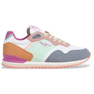 Pepe Jeans pour femme/filles. PGS400006 Baskets multicolores London Logo (34), Plat, Lacets, Casuel, mode enfantine - Publicité Pepe Jeans pour femme/filles. PGS400006 Baskets multicolores London Logo (34), Plat, Lacets, Casuel, mode enfantine - Publicité
