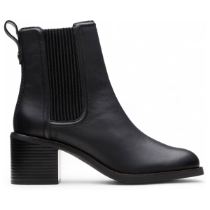 Clarks pour femme. 26179551 Chamberly Top bottines en cuir noir (36), 5 à 8 cm, Aucun, Casuel - Publicité Clarks pour femme. 26179551 Chamberly Top bottines en cuir noir (36), 5 à 8 cm, Aucun, Casuel - Publicité