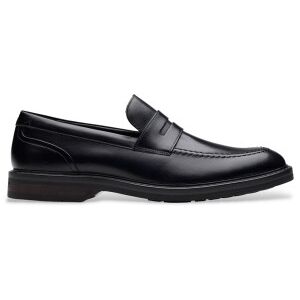 Clarks pour homme. 26178429 Aldwin Step mocassins en cuir noir (46), Plat, Lacets, Aucun, Casuel - Publicité Clarks pour homme. 26178429 Aldwin Step mocassins en cuir noir (46), Plat, Lacets, Aucun, Casuel - Publicité