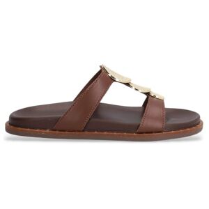 Alpe pour femme. 557917 Sandales en cuir marron Isabella (40), Plat, Aucun, Casuel - Publicité Alpe pour femme. 557917 Sandales en cuir marron Isabella (40), Plat, Aucun, Casuel - Publicité