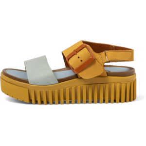 ART pour femme. 1157811YB003_0MU Sandales en cuir 1578 Brighton jaune, bleu (41), 3 à 5 cm, Boucle, Casuel - Publicité ART pour femme. 1157811YB003_0MU Sandales en cuir 1578 Brighton jaune, bleu (41), 3 à 5 cm, Boucle, Casuel - Publicité