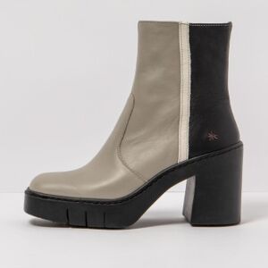ART pour femme. 1197411US003_020 Bottines en cuir gris et noir - Hauteur du talon : 9cm (36), Beige, 8 à 10 cm, Fermeture éclair, Casuel - Publicité ART pour femme. 1197411US003_020 Bottines en cuir gris et noir - Hauteur du talon : 9cm (36), Beige, 8 à 10 cm, Fermeture éclair, Casuel - Publicité