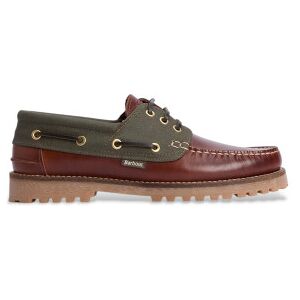 Barbour pour homme. MFO0795 Bateau de pont Nautic en cuir marron, vert (42), Plat, Lacets, Casuel - Publicité Barbour pour homme. MFO0795 Bateau de pont Nautic en cuir marron, vert (42), Plat, Lacets, Casuel - Publicité