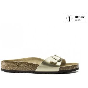 Birkenstock pour femme. 1016107 Sandales Madrid (Ajustement Étroit) doré (39), Plat, Aucun, Casuel - Publicité Birkenstock pour femme. 1016107 Sandales Madrid (Ajustement Étroit) doré (39), Plat, Aucun, Casuel - Publicité