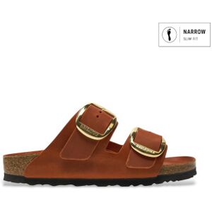 Birkenstock pour femme. 1026661 Sandales en Cuir Arizona Big Buckle marron (Ajustement Étroit) orange (38), Plat, Aucun, Casuel - Publicité Birkenstock pour femme. 1026661 Sandales en Cuir Arizona Big Buckle marron (Ajustement Étroit) orange (38), Plat, Aucun, Casuel - Publicité