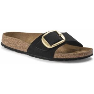 Birkenstock pour femme. 1023373 Sandales Madrid Big Buckle en cuir noir (38), Plat, Aucun, Casuel - Publicité Birkenstock pour femme. 1023373 Sandales Madrid Big Buckle en cuir noir (38), Plat, Aucun, Casuel - Publicité