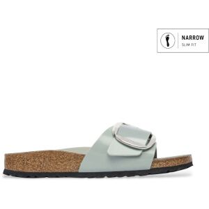 Birkenstock pour femme. 1031788 Sandales en Cuir Madrid Big Buckle (Coupe Étroite) bleu-vert (37), Plat, Aucun, Casuel - Publicité Birkenstock pour femme. 1031788 Sandales en Cuir Madrid Big Buckle (Coupe Étroite) bleu-vert (37), Plat, Aucun, Casuel - Publicité