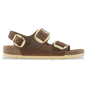 Birkenstock pour femme. 1024067 Sandales en cuir Milano marron (37), Plat, Boucle, Casuel - Publicité Birkenstock pour femme. 1024067 Sandales en cuir Milano marron (37), Plat, Boucle, Casuel - Publicité