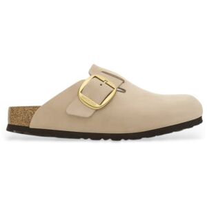 Birkenstock pour femme. 1028003 Sabots en daim beige Boston Big Buckle (36), Plat, Cuir, Aucun, Casuel - Publicité Birkenstock pour femme. 1028003 Sabots en daim beige Boston Big Buckle (36), Plat, Cuir, Aucun, Casuel - Publicité