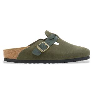 Birkenstock pour femme. 1030599 Sabots en Cuir Boston Braided (Coupe Étroite) vert (36), Plat, Aucun, Casuel - Publicité Birkenstock pour femme. 1030599 Sabots en Cuir Boston Braided (Coupe Étroite) vert (36), Plat, Aucun, Casuel - Publicité