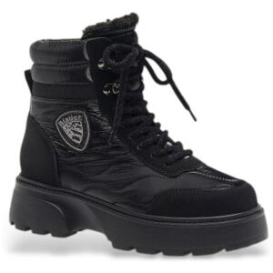 Blauer pour femme. F5BLANCA03 Bottines en cuir 03 noir (39), Plat, Lacets, Casuel - Publicité Blauer pour femme. F5BLANCA03 Bottines en cuir 03 noir (39), Plat, Lacets, Casuel - Publicité