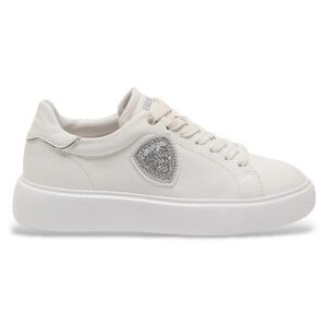 Blauer pour femme. S6VENUS01 Baskets en cuir Venus blanc (36), Plat, Lacets, Casuel - Publicité Blauer pour femme. S6VENUS01 Baskets en cuir Venus blanc (36), Plat, Lacets, Casuel - Publicité
