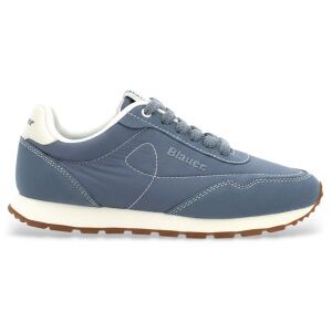 Blauer pour femme. S6SWINK01 Baskets Wink 01 bleu (40), Cuir, Plat, Lacets, Casuel - Publicité Blauer pour femme. S6SWINK01 Baskets Wink 01 bleu (40), Cuir, Plat, Lacets, Casuel - Publicité