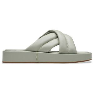 Clarks pour femme. 26181184 Sandales en cuir vert Alda Glide (37.5), 1 à 3 cm, Aucun, Casuel - Publicité Clarks pour femme. 26181184 Sandales en cuir vert Alda Glide (37.5), 1 à 3 cm, Aucun, Casuel - Publicité