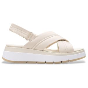 Clarks pour femme. 26181470 Sandales en cuir à croix toscane beige (38), 3 à 5 cm, Velcro, Casuel - Publicité Clarks pour femme. 26181470 Sandales en cuir à croix toscane beige (38), 3 à 5 cm, Velcro, Casuel - Publicité