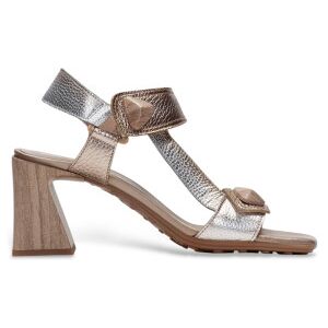 Hispanitas pour femme. CHV253958 Sandales en or de Miami (38), Cuir, Argenté, 3 à 5 cm, Velcro, Casuel, Fête - Publicité Hispanitas pour femme. CHV253958 Sandales en or de Miami (38), Cuir, Argenté, 3 à 5 cm, Velcro, Casuel, Fête - Publicité