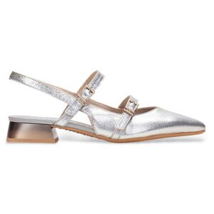 Hispanitas pour femme. HV253922 Sandales en cuir Dali argentées (37), 1 à 3 cm, Boucle, Casuel, Fête - Publicité Hispanitas pour femme. HV253922 Sandales en cuir Dali argentées (37), 1 à 3 cm, Boucle, Casuel, Fête - Publicité