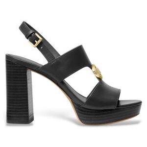 Michael Kors pour femme. 40S6ERHS1L Sandales en cuir Eric noir (40.5), Superiéur à 10 cm, Boucle, Casuel, Fête - Publicité Michael Kors pour femme. 40S6ERHS1L Sandales en cuir Eric noir (40.5), Superiéur à 10 cm, Boucle, Casuel, Fête - Publicité
