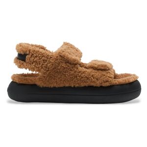 Moon Boot pour femme. 80D2420020 Sandales en cuir de shearling marron (38), Plat, 1 à 3 cm, Velcro, Casuel - Publicité Moon Boot pour femme. 80D2420020 Sandales en cuir de shearling marron (38), Plat, 1 à 3 cm, Velcro, Casuel - Publicité