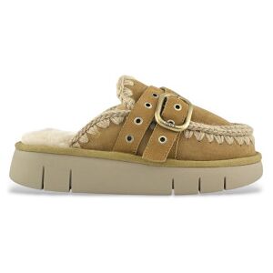Mou pour femme. MU.FW531030A Sabots en cuir marron avec fermeture à boucle (40), 3 à 5 cm, Aucun, Casuel - Publicité Mou pour femme. MU.FW531030A Sabots en cuir marron avec fermeture à boucle (40), 3 à 5 cm, Aucun, Casuel - Publicité