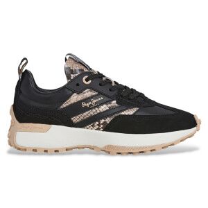 Pepe Jeans pour femme. PLS600019 Luclky Fenix Leather Sneakers black (40), Cuir, Noir, 3 à 5 cm, Lacets, Casuel - Publicité Pepe Jeans pour femme. PLS600019 Luclky Fenix Leather Sneakers black (40), Cuir, Noir, 3 à 5 cm, Lacets, Casuel - Publicité