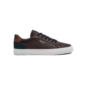 Pepe Jeans pour homme. PMS30839 Kenton Court - Baskets en cuir marron (46), Plat, Lacets, Casuel - Publicité Pepe Jeans pour homme. PMS30839 Kenton Court - Baskets en cuir marron (46), Plat, Lacets, Casuel - Publicité